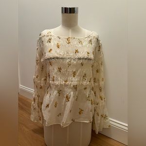 Rebecca Taylor Ines Smocked Blouse
